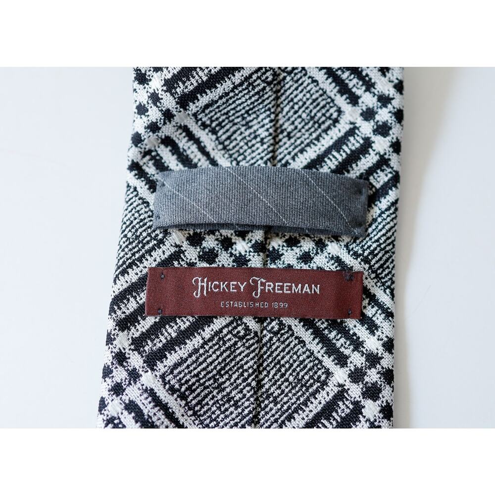 VTG Hickey Freeman USA Silk Glen Plaid Tie Business Preppy Academia Old Money - Picture 3 of 16